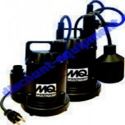 Multiquip ST1 Submersible Pump, 3/4", Discharge, 27 GPM, 23 Ft Total Head, 1/4 HP, 115V Electric Motor