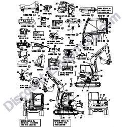 REF #1 - 172A89-03010 LABEL KIT EX Yanmar ViO80 Excavator