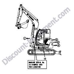 REF #10 - 172472-03141 LABEL SUPPORT Yanmar ViO80 Excavator