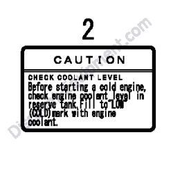 REF #2 - 172A38-03201 LABEL SUB TANK Yanmar ViO80 Excavator
