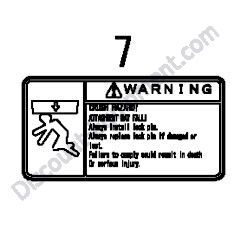 REF #7 - 172472-03330 LABEL LOCK PIN Yanmar ViO80 Excavator