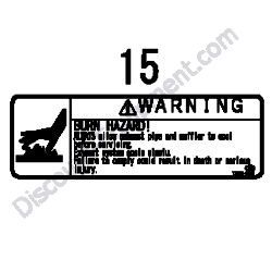 REF #15 - 172437-03422 LABEL MUFFLER Yanmar ViO80 Excavator