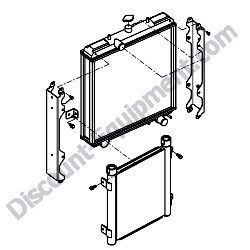172A89-13300 RADIATOR ASSEMBLY Yanmar ViO80 Excavator
