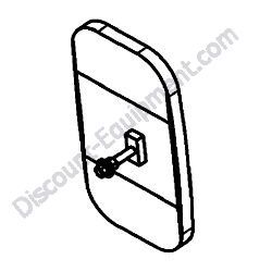 1W3855-50160 BACK MIRROR ASSEMBLY Yanmar ViO80 Excavator