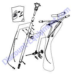 SXH STANDARD VIBE CONTROL HANDLE ASSEMBLY Multiquip Whiteman B46 Series Walk-Behind Trowel