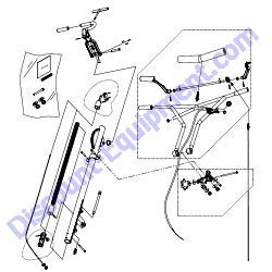 QXHC MAIN HANDLE ASSEMBLY Multiquip Whiteman BH90C BH11C BS90C Walk-Behind Trowel