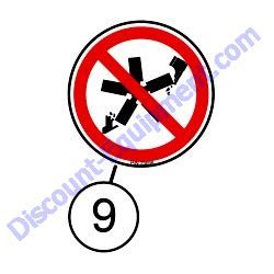 REF #9 - 23698 ISO DECAL ROTATING BLADE HAZARD Multiquip Whiteman CA4HC Walk-Behind Trowel