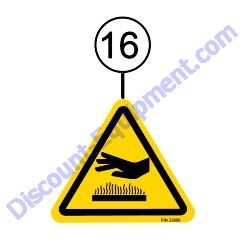 REF #16 - 23808 ISO DECAL HOT SURFACE HAZARD Multiquip Whiteman CA4HC Walk-Behind Trowel