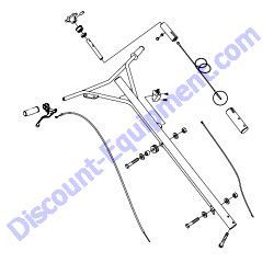 STHAC HANDLE ASSEMBLY Multiquip Whiteman CA4HC Walk-Behind Trowel