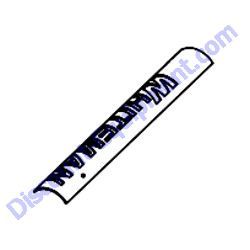 2942 DECAL MQ WHITEMAN 13" WHITE Multiquip Whiteman CA4HC Walk-Behind Trowel