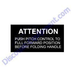 10732 DECAL FOLDING HANDLE Multiquip Whiteman CA4HC Walk-Behind Trowel