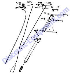 QPHAFC FOLDABLE HANDLE ASSEMBLY Multiquip Whiteman CA4HC Walk-Behind Trowel