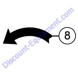 REF #8 - 25678 ISO DECAL COUNTER CLOCKWISE Multiquip Whiteman CA4HM Walk-Behind Trowel