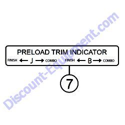 REF #7 - 1735 DECAL PRE-LOAD INDICATOR Multiquip Whiteman HDA Series Walk-Behind Trowel