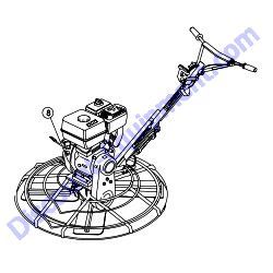 REF #8 - 11246 DECAL OIL CHECK Multiquip Whiteman HDA Series Walk-Behind Trowel