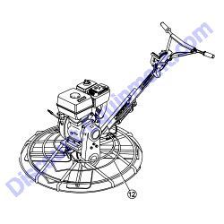 REF #12 - 11246 DECAL GEAR DRIVE Multiquip Whiteman HDA Series Walk-Behind Trowel