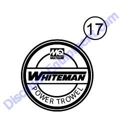 REF #17 - 1848 DECAL POWER TROWEL Multiquip Whiteman HDA Series Walk-Behind Trowel