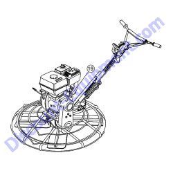 REF #19 - 11246 DECAL BELT DRIVE Multiquip Whiteman HDA Series Walk-Behind Trowel