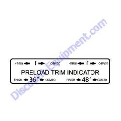 1735 DECAL PRELOAD TRIM INDICATOR Multiquip Whiteman HDA Series Walk-Behind Trowel